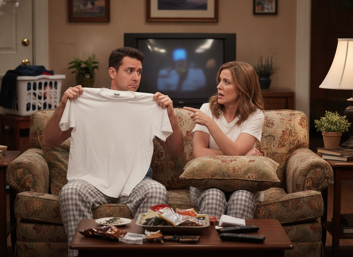 AITA for asking my wife to wear a big shirt during sex ?